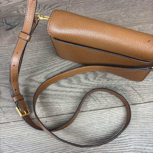 Tory Burch Britten Mini Satchel Tiramisu 140972 Leather Handbag - Picture 14 of 14